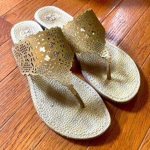 Tory Burch Roselle Metallic Sandals